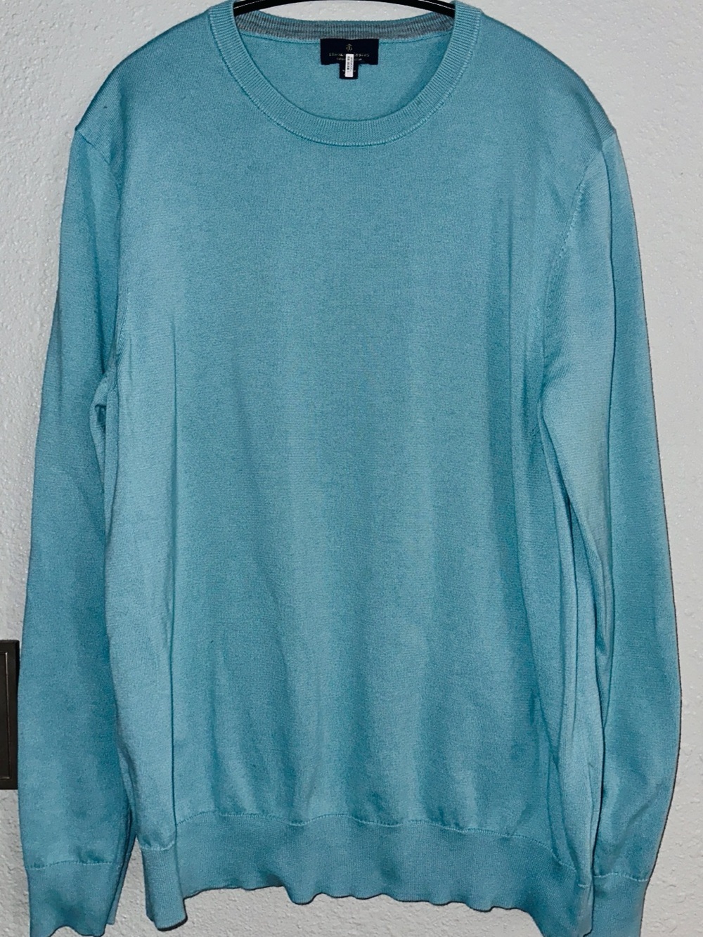 Brooks Brothers Light Blue Classic Crew Knit Sweater